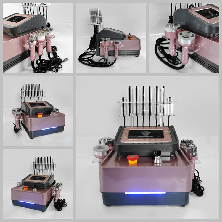 Professional 40k Cavitation Radio Frequency 6 in 1 Ultrasonic Cavitation Digital Frequency Slimming Painless Beauty Machine