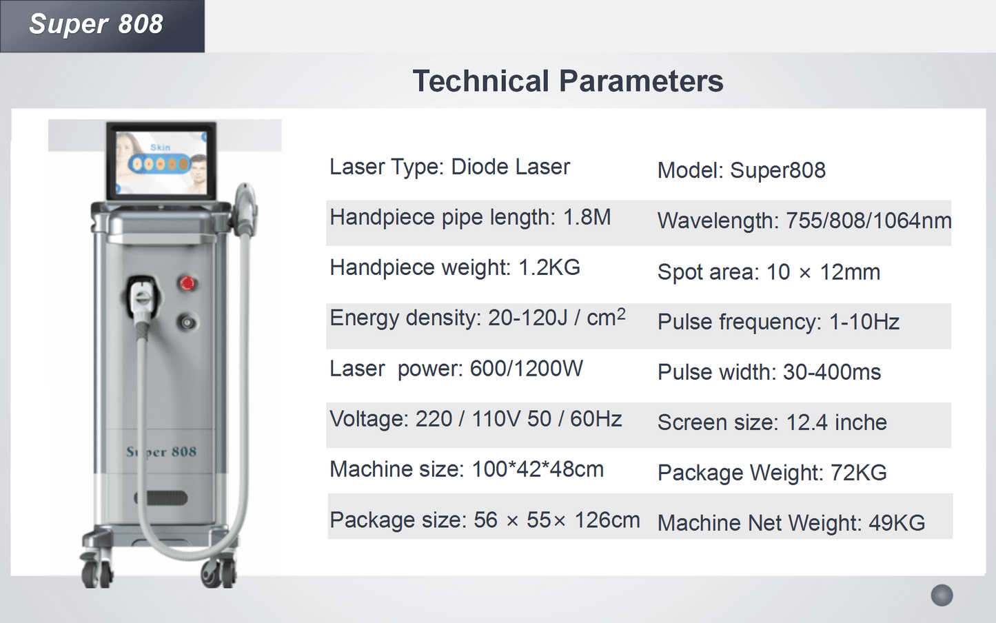 Super 808 3wavelengths 755nm 808nm 1064nm diode laser hair removal machine price for laser beauty salon - CSTrueBeauty