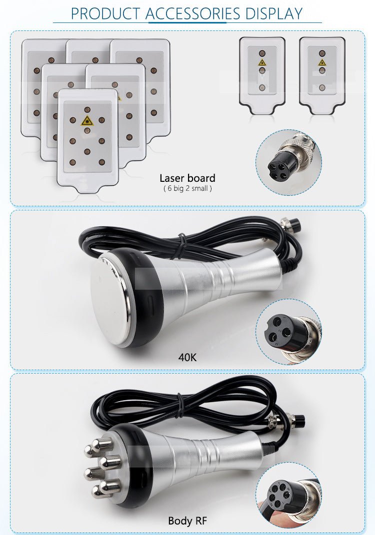 6in1 Cavitation Ultrasonic RF Beauty Cellulite Removal Fat Reduction Lipo Laser Slim Machine - CSTrueBeauty