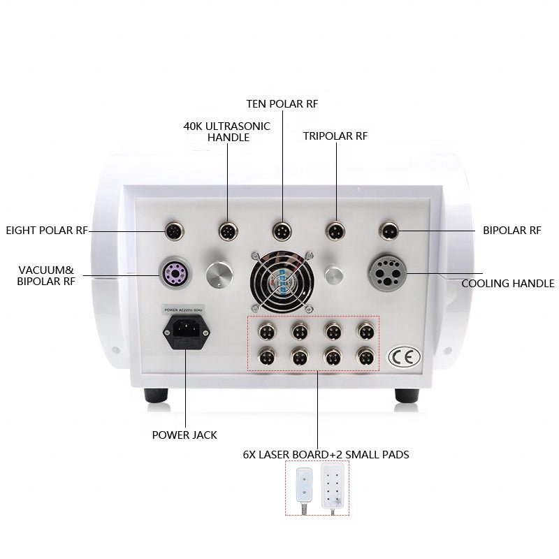 8in1 Vacuum & Bipolar RF slimming machine 40K negative pressure beauty equipment RF wrinkle laser weight loss instrument - CSTrueBeauty