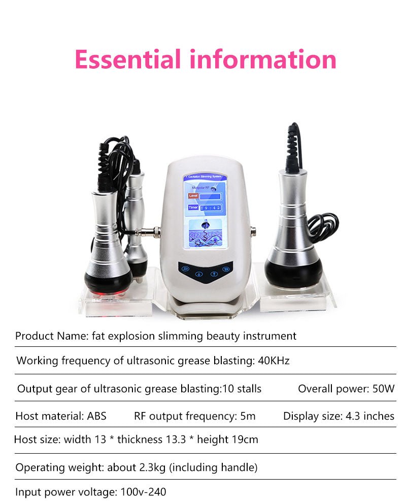 Portable Multipolar RF Slimming Machine 40K Ultrasonic Slimming Machine Blasting Weight Loss Machine Home Use - CSTrueBeauty
