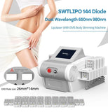 144 Diodes 650nm and 980nm Lipolaser Machine+microcurrent 12 Pads Ems Lipo Laser Slimming Machine - CSTrueBeauty