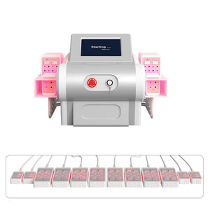 144 Diodes 650nm and 980nm Lipolaser Machine+microcurrent 12 Pads Ems Lipo Laser Slimming Machine - CSTrueBeauty