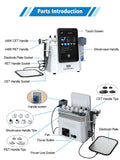 RET CET Tech Physiotherapy Machine Fat Removal Plus Shockwave Therapy with 5 Work Heads Skin Tightening Features