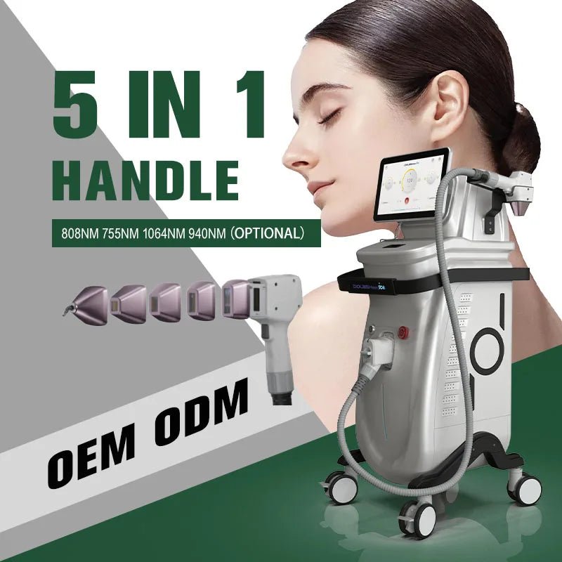 Five Kinds of Adjustable Spot Size 808 Diode Laser 4 Wavelength 1064Nm Professional Hair Removal Machine Android System - CSTrueBeauty