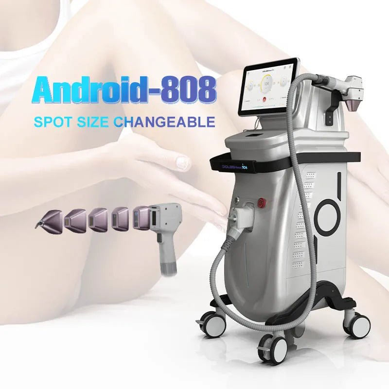 Five Kinds of Adjustable Spot Size 808 Diode Laser 4 Wavelength 1064Nm Professional Hair Removal Machine Android System - CSTrueBeauty