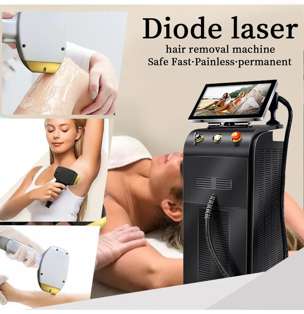 Ice Platinum Titanium soprano Hair Removal Laser Diode Laser 808nm Diode Laser Hair Removal Machine - CSTrueBeauty