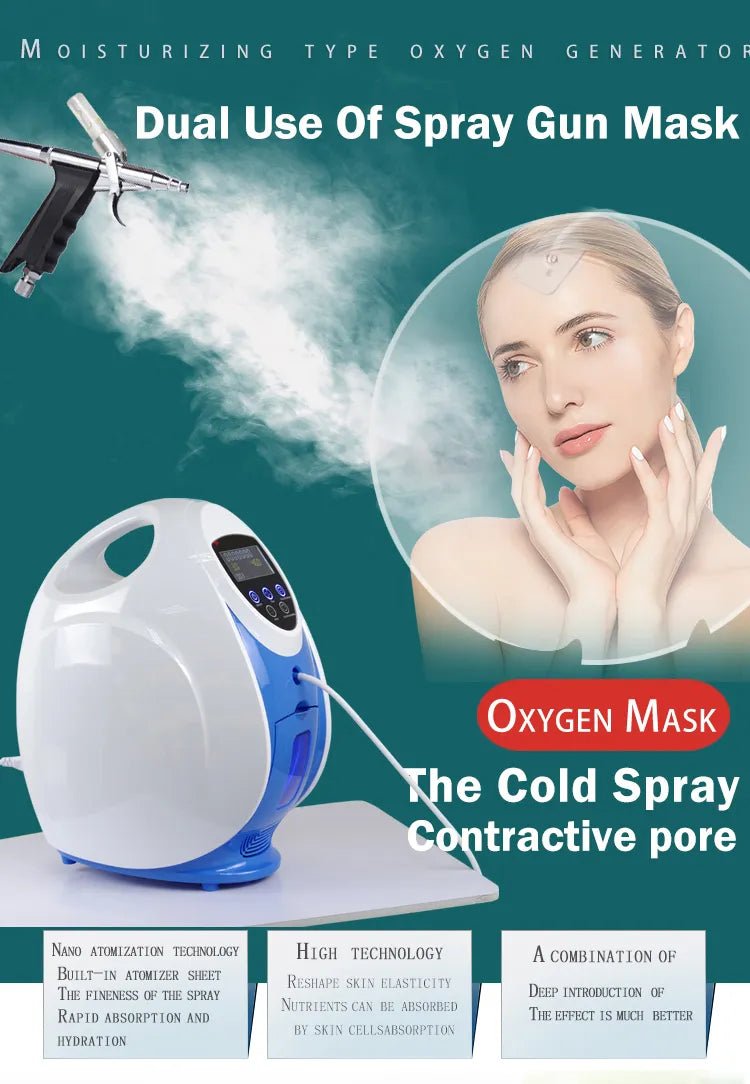 Korea Oxygen Jet Infusion O2toDerm Oxygen Mask Facial Machine Anion Facial Cleaning Skin Mouisture Whitening For Skin Care - CSTrueBeauty