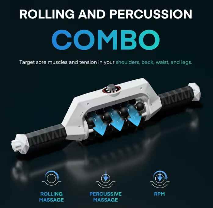 Micro - Vibration Fascia Roller With Silicone Ball For Back To Boost Metabolism USB Rechargeable Roller Slimming Machine - CSTrueBeauty