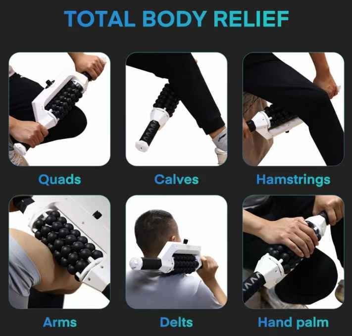 Micro - Vibration Fascia Roller With Silicone Ball For Back To Boost Metabolism USB Rechargeable Roller Slimming Machine - CSTrueBeauty