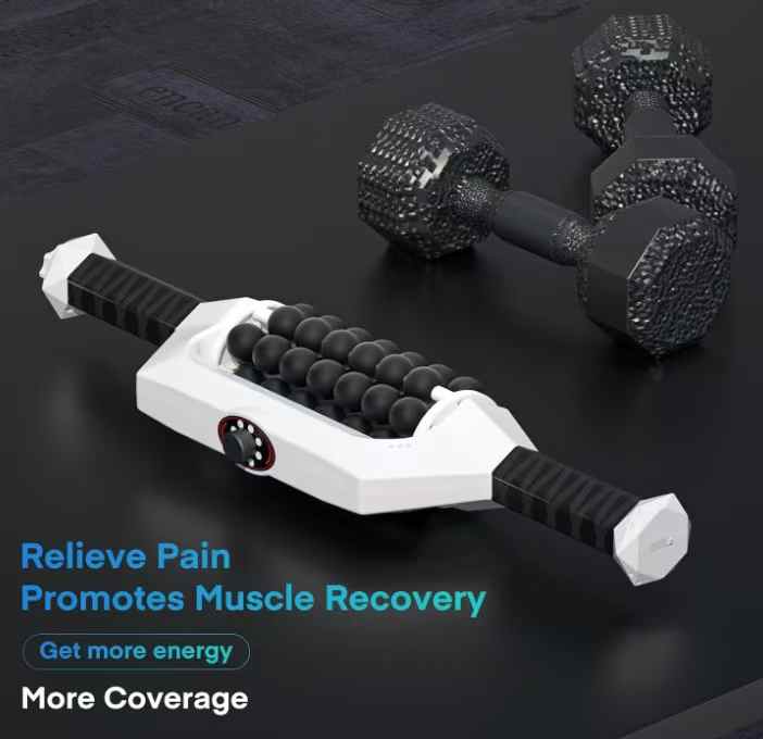 Micro - Vibration Fascia Roller With Silicone Ball For Back To Boost Metabolism USB Rechargeable Roller Slimming Machine - CSTrueBeauty