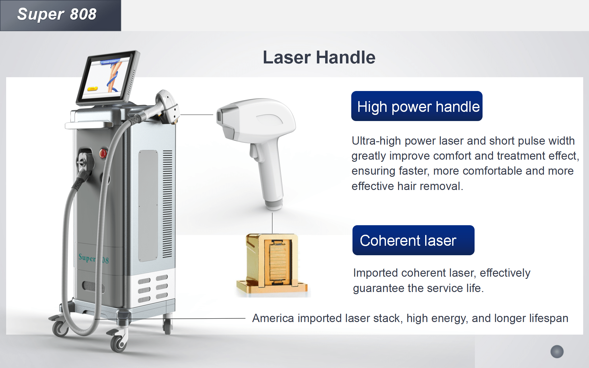 Super 808 3wavelengths 755nm 808nm 1064nm diode laser hair removal machine price for laser beauty salon - CSTrueBeauty