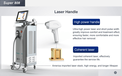 Super 808 3wavelengths 755nm 808nm 1064nm diode laser hair removal machine price for laser beauty salon - CSTrueBeauty