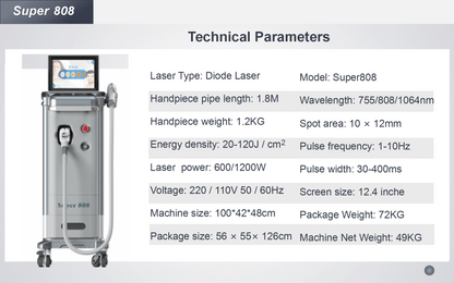 Super 808 3wavelengths 755nm 808nm 1064nm diode laser hair removal machine price for laser beauty salon - CSTrueBeauty