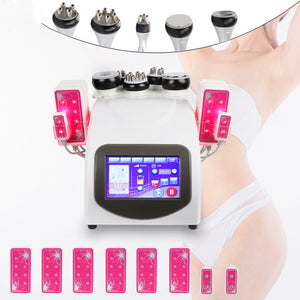 6IN1 Unoisetion Cavitation Ultrasound 40K Radio Frequency RF Multipolar Vacuum Photon machine