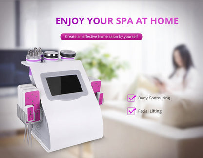 6 IN 1 Multifunctional Portable Cavitation RF Vacuum Weight Loss Machine Fat Burning Instrument for Beauty Care Body Slimming - CSTrueBeauty