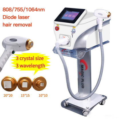 755nm 808nm 1064nm Diode Laser Hair Remover 3 Wavelengths Painless Permanent Hair Removal Machine Spa Salon Laser Beauty Machine - CSTrueBeauty