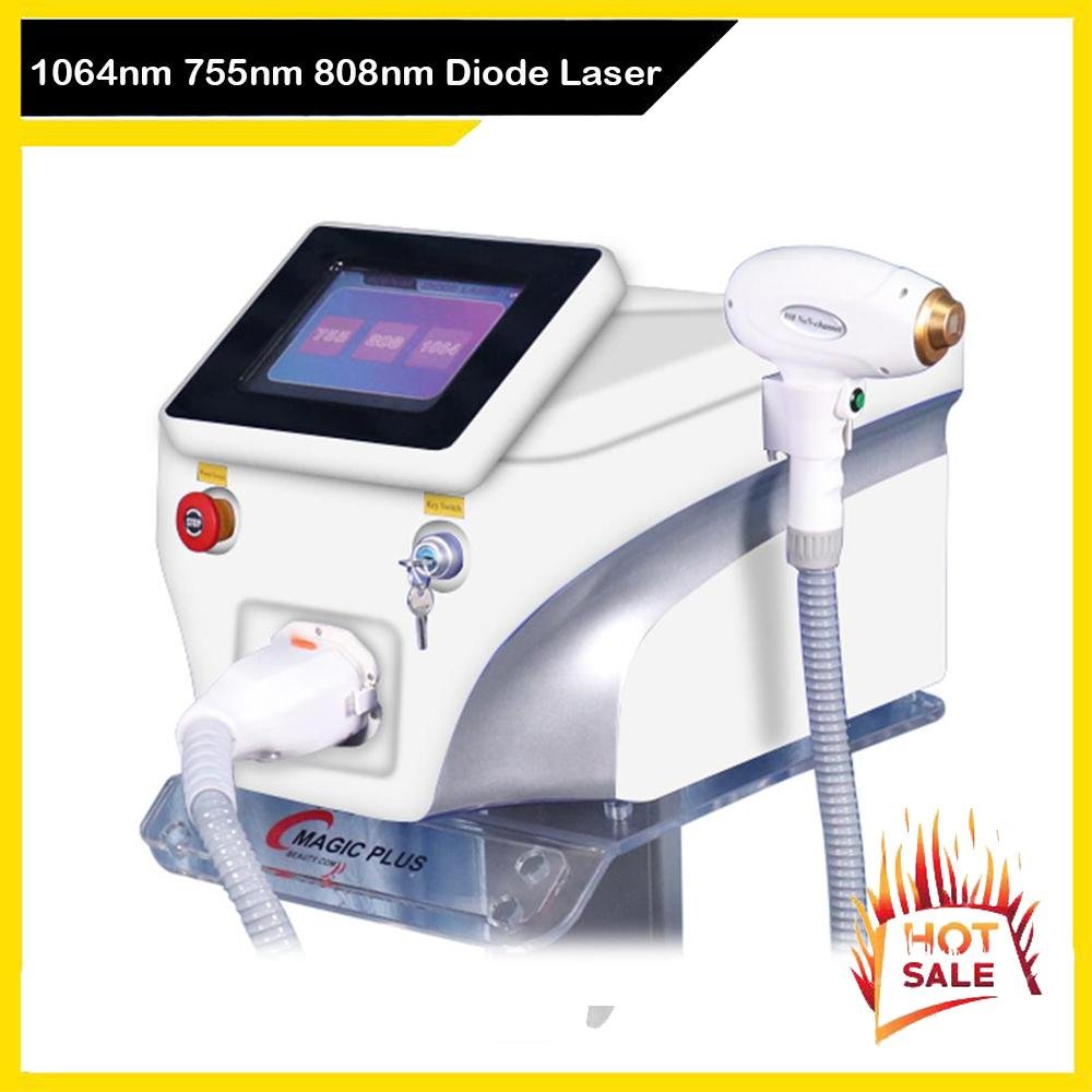 755nm 808nm 1064nm Diode Laser Hair Remover 3 Wavelengths Painless Permanent Hair Removal Machine Spa Salon Laser Beauty Machine - CSTrueBeauty