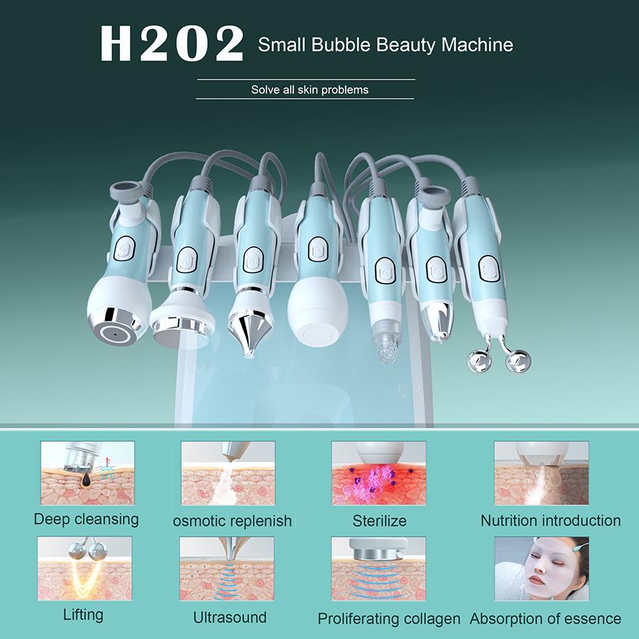 8 In 1 ultrasound Water Oxygen sprayer skin Peel and Hydra dermabrasion Beauty facial Cleansing RF Face care Machine - CSTrueBeauty