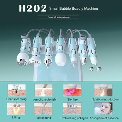 8 In 1 ultrasound Water Oxygen sprayer skin Peel and Hydra dermabrasion Beauty facial Cleansing RF Face care Machine - CSTrueBeauty