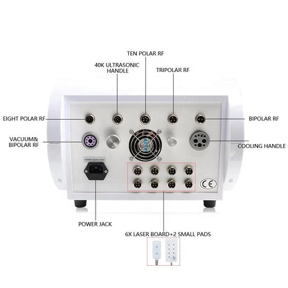 8in1 Vacuum & Bipolar RF slimming machine 40K negative pressure beauty equipment RF wrinkle laser weight loss instrument - CSTrueBeauty