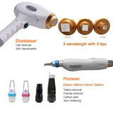 Portable 2 In 1 808nm Diode Laser Depilation Picosecond Laser Tattoo Removal Laser Hair Removal Machine