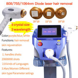 Spa Use Diode Laser Permanent Skin Rejuvenation Hair Removal Beauty Machine 755nm 808nm 1064nm Blue diode laser machine