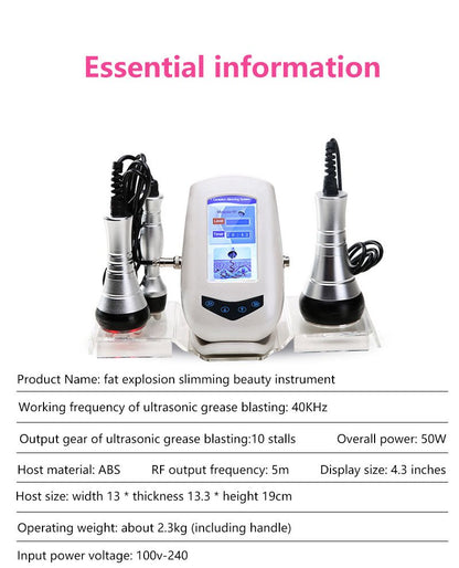 Portable Multipolar RF Slimming Machine 40K Ultrasonic Slimming Machine Blasting Weight Loss Machine Home Use - CSTrueBeauty