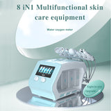 8 In 1 ultrasound Water Oxygen sprayer skin Peel and Hydra dermabrasion Beauty facial Cleansing RF Face care Machine