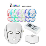 PTD Photon LED Face and Neck Mask 7 Color LED Treatment Skin Whitening Firming Facial Beauty Mask Electric Anti Aging Mask